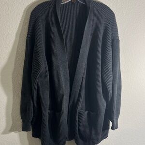 QUINCE 100% Organic Cotton Oversized Cardigan Open Front Sweater cottagecore XL